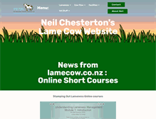 Tablet Screenshot of lamecow.co.nz